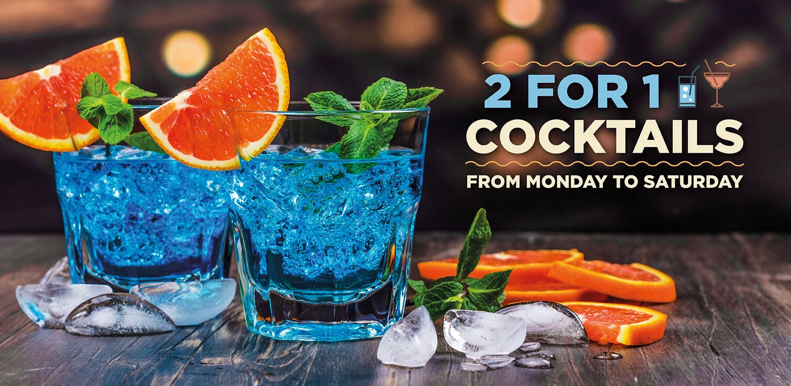 Cocktail Bleu Festif - 1 ou 2 Cocktails